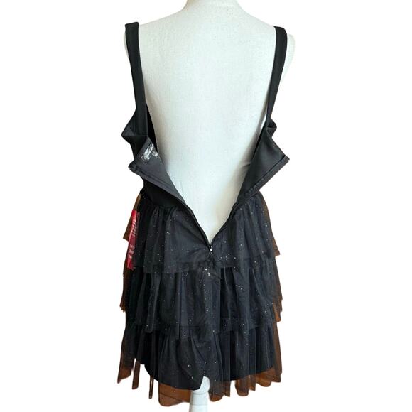 Cocktail evening DATE NIGHT dress by Crystal Doll layer glitter sequin tulle M - Picture 13 of 16